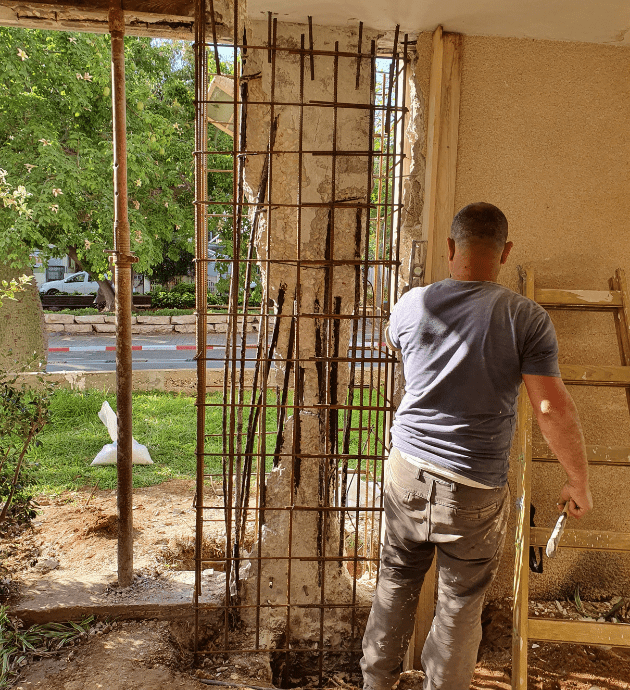 חיזוק עמוד בניין שיקום יסודות בניין